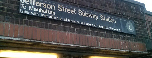 MTA Subway - Jefferson St (L) is one of สถานที่ที่ Jason ถูกใจ.