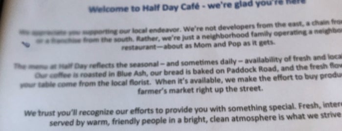 Half Day Cafe is one of My favorite restaurants.