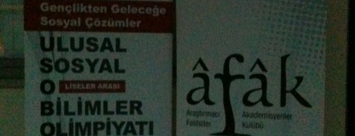 Fatih Üniversitesi AFAK Kulübü is one of Fatih üni.