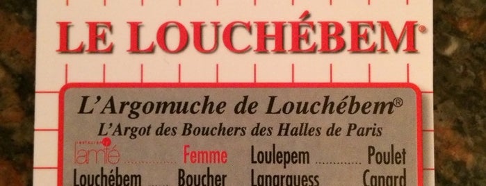 Le Louchébem is one of Where to eat in Paris.