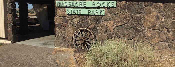 Massacre Rocks State Park is one of Oregon Trail.