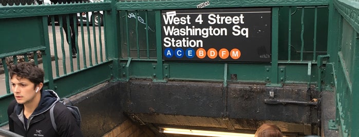 MTA Subway - W 4th Street/Washington Square (A/B/C/D/E/F/M) is one of Make NYC Your Gym: In Transit.