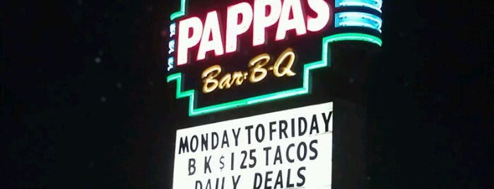 Pappas Bar-B-Q is one of Locais curtidos por Jeffrey.