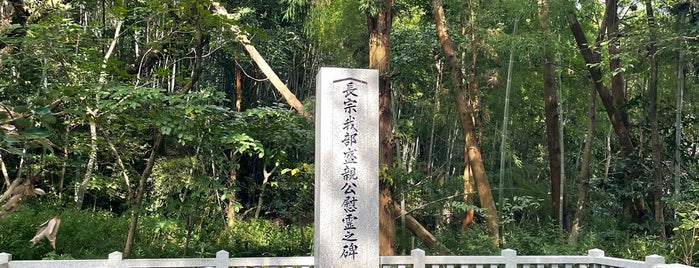 長宗我部盛親公慰霊之碑 is one of 高知市の史跡.