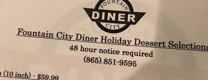 Fountain City Diner is one of Knoxville.