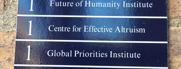 Future of Humanity Institute is one of Oxford.