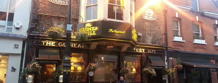 The Guinea Grill is one of London.