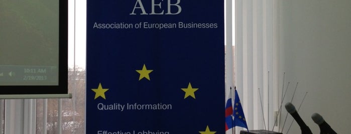 AEB (Association of European Businesses) is one of Orte, die Oksana gefallen.