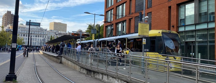 Piccadilly Gardens Metrolink Station is one of Manchester.