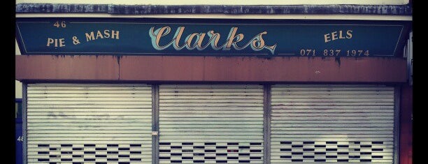 Clarke's Pie and Mash Shop is one of London Calling.