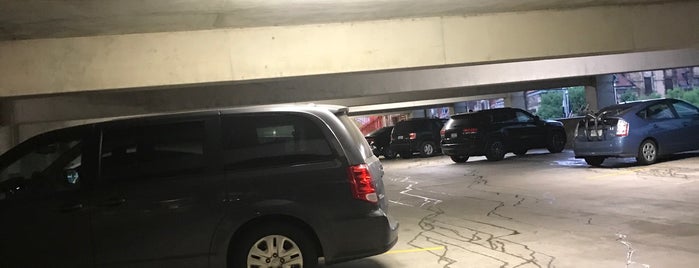 Justic Center Parking Garage is one of usual places.