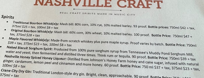 Nashville Craft Distillery is one of Nashville.