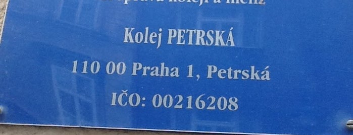 Kolej Petrská is one of Koleje UK.