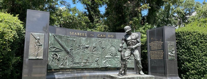 Seabee Memorial is one of seen onscreen.