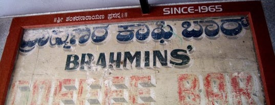 Brahmins Coffee Bar is one of Bangalore.