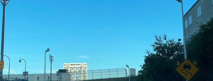 George Washington Bridge Toll Plaza is one of Planes, Trains, and Automobiles: NYC Transit.