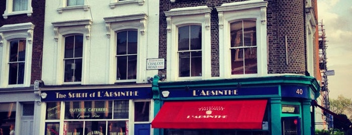 L'Absinthe is one of French food in London.