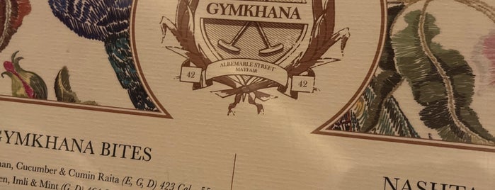 Gymkhana is one of Where to eat ?.