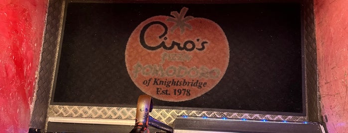 Ciro's Pizza Pomodoro is one of Marias eating out in London.