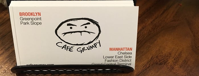 Café Grumpy is one of The New Yorkers: Cafés.