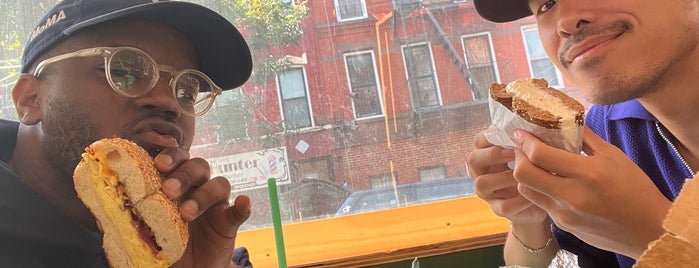 Greenberg’s Bagels is one of Crown Heights.