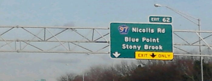 Long Island Expressway at Exit 62 is one of Long Island highways and crossings.