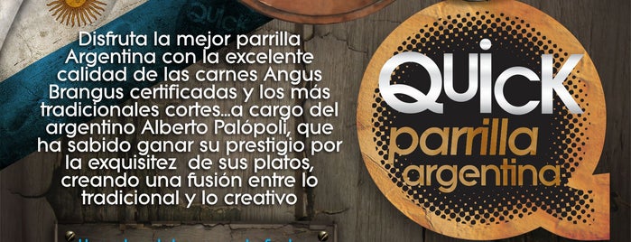 Quick Parrilla Argentina is one of สถานที่ที่บันทึกไว้ของ Luis.