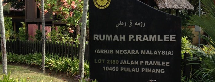 P. Ramlee's House is one of Penang.