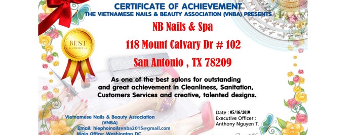 NB Nails & Spa is one of Tempat yang Disukai Christina.