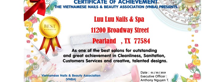 Luu Luu Nails & Spa is one of Places To Go.