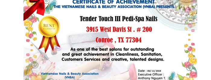 Tender Touch III Nails & Spa is one of Lieux qui ont plu à Jorden.