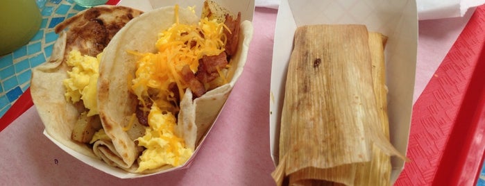 Tamale House East is one of 14 Best Breakfast Taco joints (365 Things Austin).