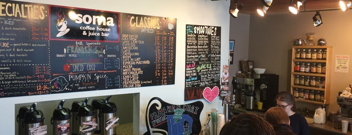Soma Coffeehouse & Juice Bar is one of Raw Foods Restaurants in Bloomington, IN.