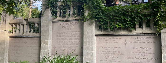 Necropolis Cemetery is one of TORONTO IN FOCUS.