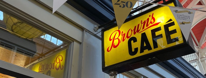 Brown's Café is one of London, Oxford, York & Edinburgh.
