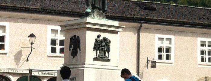 Mozartstatue is one of Salzburg.