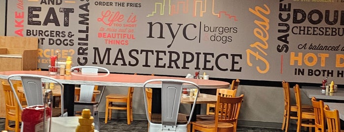 NYC Burgers & Dogs is one of work home.