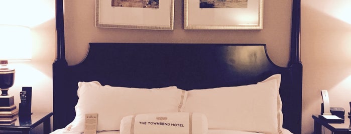The Townsend Hotel is one of Trips, Honeymoon, etc..