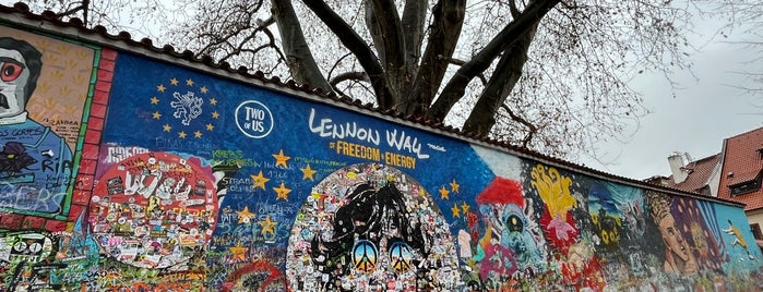 Lennonova zeď is one of Prague.