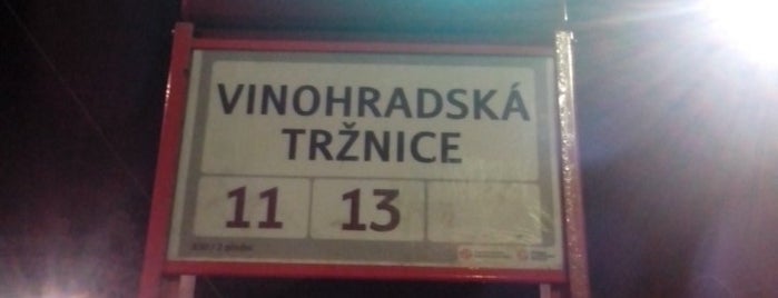 Vinohradská tržnice (tram) is one of Tramvajové zastávky v Praze (díl druhý).