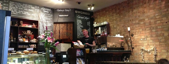 Sacred Café is one of London Coffee spots.