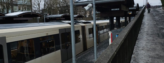 Ullevål Stadion (T) is one of T-banen i Oslo/Oslo Metro.