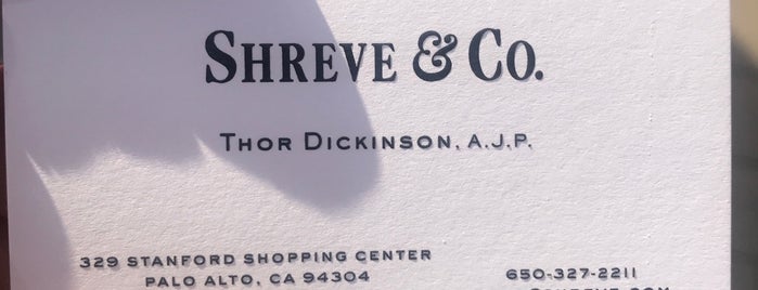 Shreve & Co. is one of Stanford Shopping Center.