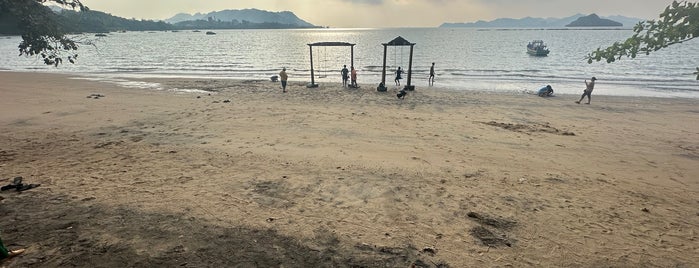 Pantai Pasir Hitam (Black Sand Beach) is one of Langkawi.