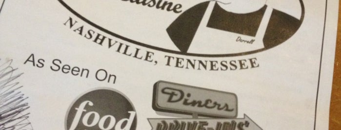 Bro's Cajun Cuisine is one of "Diners, Drive-Ins & Dives" (Part 2, KY - TN).