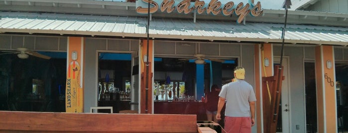 Sharkey's Oceanfront Restaurant is one of Tempat yang Disukai Matthew.
