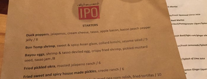 Restaurant IPO is one of Places to try out.