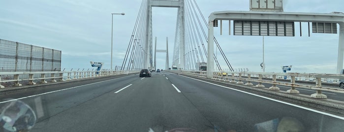 横浜ベイブリッジ is one of 土木学会田中賞受賞橋.