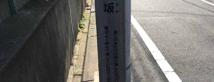 鶯坂 is one of 坂（東京）渋谷区・目黒区.