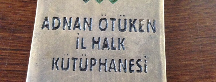 Adnan Ötüken İl Halk Kütüphanesi is one of Serap'ı Götür.